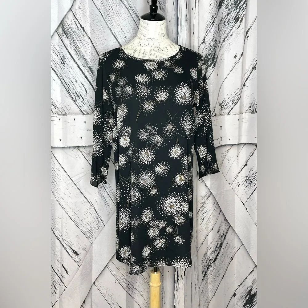 Veronica M Black Shift Dress Size M